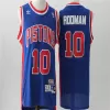 Men's Detroit Pistons Dennis Rodman #10 Black Hardwood Classics Swingman Jersey - acejersey