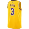 Men's Los Angeles Lakers Anthony Davis #3 Gold Swingman Jersey - Icon Edition - acejersey