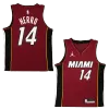 Men's Miami Heat Herro #14 Red Swingman Jersey - City Edition - acejersey