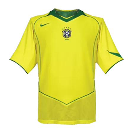 Brazil Home Retro Soccer Jersey 2004 - acejersey