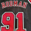 Men's Chicago Bulls Dennis Rodman #91 Black Hardwood Classics Swingman Jersey 1997/98 - acejersey