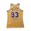 Men's Los Angeles Lakers BAPE #93 Yellow Hardwood Classics Swingman Jersey - acejersey