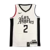 Men's Los Angeles Clippers Kawhi Leonard #2 White 2020/21 Swingman Jersey - City Edition - acejersey