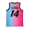 Men's Miami Heat Herro #14 Blue&Pink Swingman Jersey 2020/21 - City Edition - acejersey