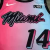 Men's Miami Heat Herro #14 Blue&Pink Swingman Jersey 2020/21 - City Edition - acejersey