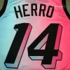 Men's Miami Heat Herro #14 Blue&Pink Swingman Jersey 2020/21 - City Edition - acejersey