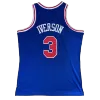 Men's Philadelphia 76ers Iverson #3 Blue Hardwood Classics Jersey 1996/97 - acejersey