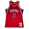 Men's Philadelphia 76ers Iverson #3 Red Hardwood Classics Jersey 1996/97 - acejersey