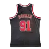 Men's Chicago Bulls Dennis Rodman #91 Black Hardwood Classics Swingman Jersey 1997/98 - acejersey