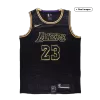 Men's Los Angeles Lakers James #23 Black Swingman Jersey - City Edition - acejersey