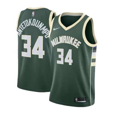 Men's Milwaukee Bucks Antetokounmpo #34 Green Swingman Jersey - acejersey