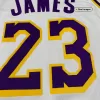 Men's Los Angeles Lakers James #23 White Swingman Jersey - Association Edition - acejersey