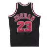 Men's Chicago Bulls Michael Jordan #23 Black Hardwood Classics Jersey 1997/98 - acejersey