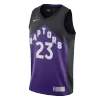 Men's Toronto Raptors Fred VanVleet #23 Nike Black&Purple 2021 Swingman NBA Jersey - Earned Edition - acejersey