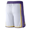 Men's Los Angeles Lakers White Basketball Shorts 2019/20 - Association Edition - acejersey