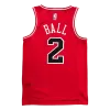 Men's Chicago Bulls Lonzo Ball #2 Red Swingman Jersey 2021 - Icon Edition - acejersey