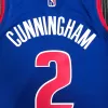 Men's Detroit Pistons Cade Cunningham #2 Blue 2021/22 Swingman Jersey - Icon Edition - acejersey