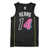 Men's Miami Heat Tyler Herro #14 Black Swingman Jersey 2021/22 - City Edition - acejersey