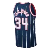 Men's Houston Rockets Hakeem Olajuwon #34 Navy Hardwood Classics Swingman Jersey - acejersey