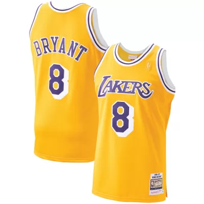 Men's Los Angeles Lakers Bryant #8 Yellow Hardwood Classics Jersey 1996/97 - acejersey