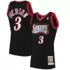 Men's Philadelphia 76ers Iverson #3 Black Hardwood Classics Jersey 1997/98 - acejersey