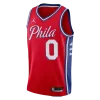 Men's Philadelphia 76ers Tyrese Maxey #0 Red Swingman Jersey - Icon Edition - acejersey