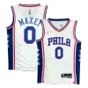 Men's Philadelphia 76ers Tyrese Maxey #0 White Swingman Jersey 2021/22 - Icon Edition - acejersey