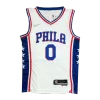 Men's Philadelphia 76ers Tyrese Maxey #0 White Swingman Jersey 2021/22 - Icon Edition - acejersey