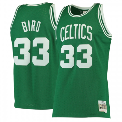 Men's Boston Celtics Larry Bird #33 Green Hardwood Classics Swingman Jersey 85-86 - acejersey