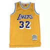 Men's Los Angeles Lakers Magic Johnson #32 Yellow Hardwood Classics Jersey 1984/85 - acejersey