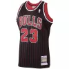 Men's Chicago Bulls Michael Jordan #23 Black&Red Hardwood Classics Jersey 95-96 - acejersey