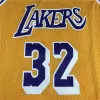 Men's Los Angeles Lakers Magic Johnson #32 Yellow Hardwood Classics Jersey 1984/85 - acejersey