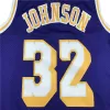 Men's Los Angeles Lakers Magic Johnson #32 Purple Hardwood Classics Jersey 1984/85 - acejersey