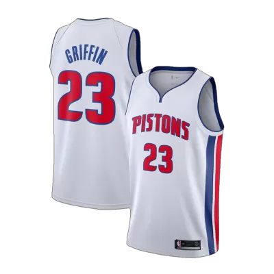 Men'sDetroit Pistons Blake Griffin #23 White Swingman Jersey - Association Edition - acejersey