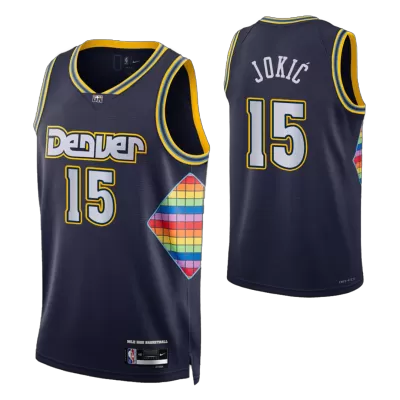 Men's Denver Nuggets Nikola Jokic #15 Navy Swingman Jersey 2021/22 - City Edition - acejersey