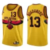 Men's Atlanta Hawks Bogdan Bogdanovic #13 Yellow 2021/22 Swingman Jersey - City Edition - acejersey