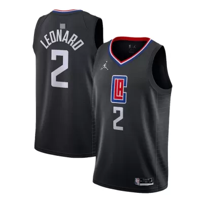 Men's Los Angeles Clippers Leonard #2 Black Swingman Jersey 2020/21 - Statement Edition - acejersey