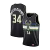 Men's Milwaukee Bucks Antetokounmpo #34 Black Swingman Jersey 2020 - acejersey