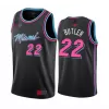 Men's Miami Heat Butler #22 Black Swingman Jersey 2019/20 - City Edition - acejersey