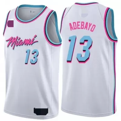 Men's Miami Heat Adebayo #13 White Swingman Jersey 2019/20 - City Edition - acejersey