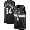 Men's Milwaukee Bucks Bucks Antetokounmpo #34 Black Swingman Jersey 2020/21 - Statement Edition - acejersey