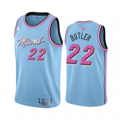 Men's Miami Heat Jimmy Butler #22 Blue Swingman Jersey 2019/20 - City Edition - acejersey