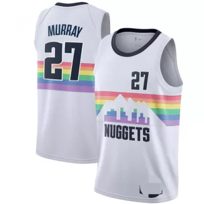 Men's Denver Nuggets Jamal Murray #27 White Swingman Jersey - City Edition - acejersey