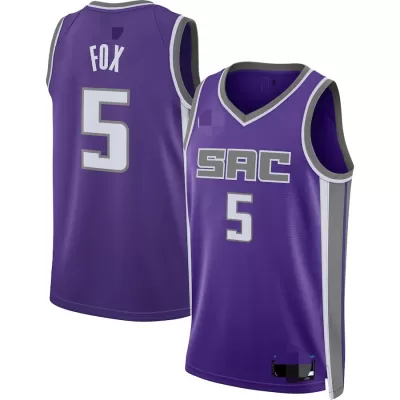 Men's Sacramento Kings De'Aaron Fox #5 Purple Swingman Jersey 2021/22 - Icon Edition - acejersey