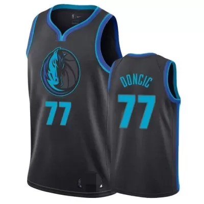 Men's Dallas Mavericks Luka Doncic #77 Black 2019 Swingman Jersey - City Edition - acejersey