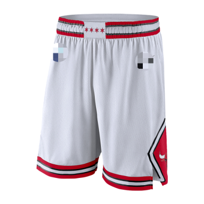 Men's Chicago Bulls White Basketball Shorts - Association Edition - acejersey