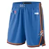 Men's Oklahoma City Thunder Blue Basketball Shorts 2020/21 - Icon Edition - acejersey