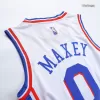 Men's Philadelphia 76ers Tyrese Maxey #0 White Swingman Jersey 2021/22 - Icon Edition - acejersey