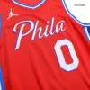 Men's Philadelphia 76ers Tyrese Maxey #0 Red Swingman Jersey - Icon Edition - acejersey