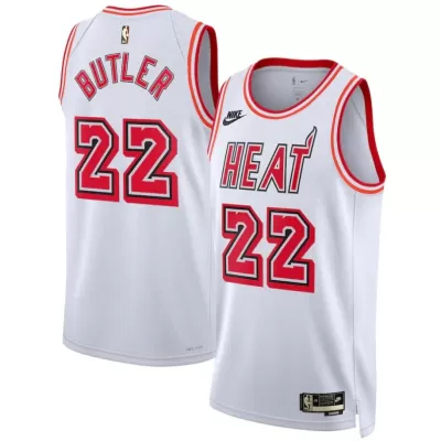 Men's Miami Heat Jimmy Butler #22 White Swingman Jersey 22/23 - Classic Edition - acejersey